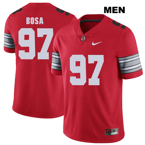 Ohio State Buckeyes Men's Nick Bosa #97 Red Authentic Nike 2018 Spring Game College NCAA Stitched Football Jersey QE19T34HM